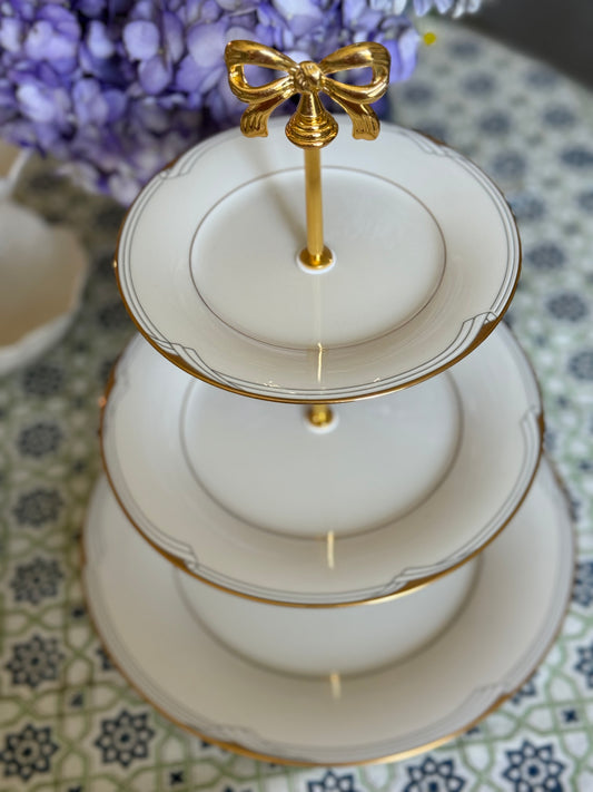 Noritake Golden Cove- Vintage Three Tiered Stand
