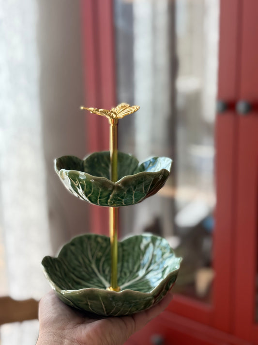 Bordallo Green Cabbage Petite Bowl Stand (6.5” base)