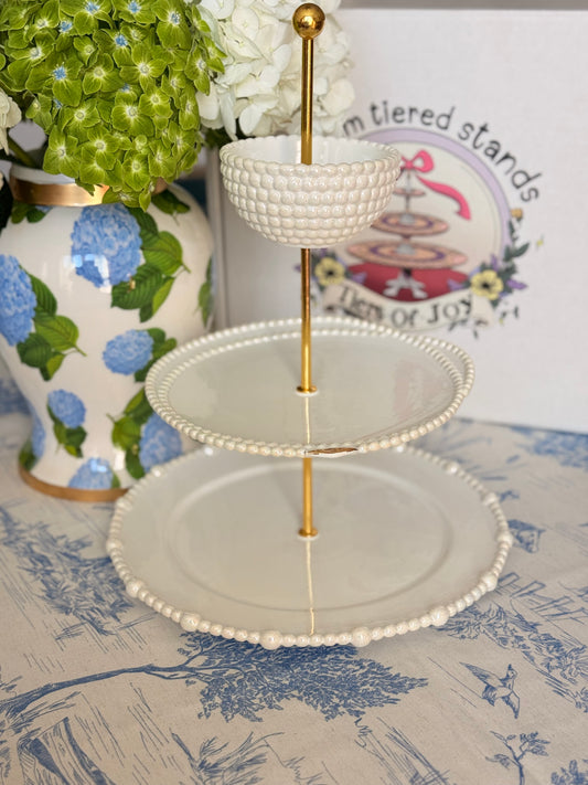 Anthropologie Pearl Three Tiered Stand
