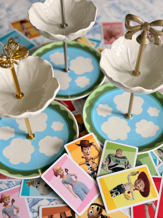 Clouds and Bordallo Cabbage Petite Tiered Stand- Toy Story 5 inspired