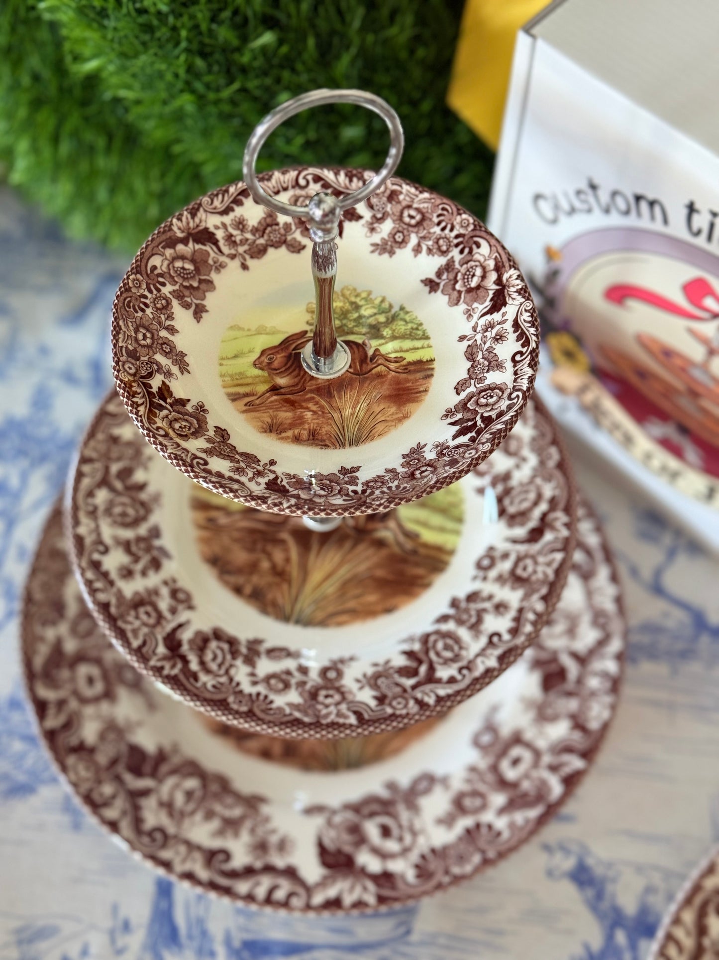 Spode Woodland Rabbit Three Tiered Stand