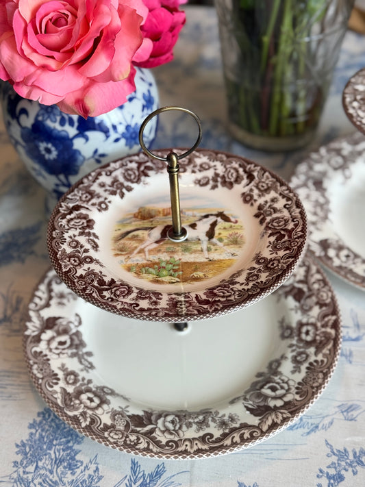 Spode Woodland Horses - Two Tiered Stand