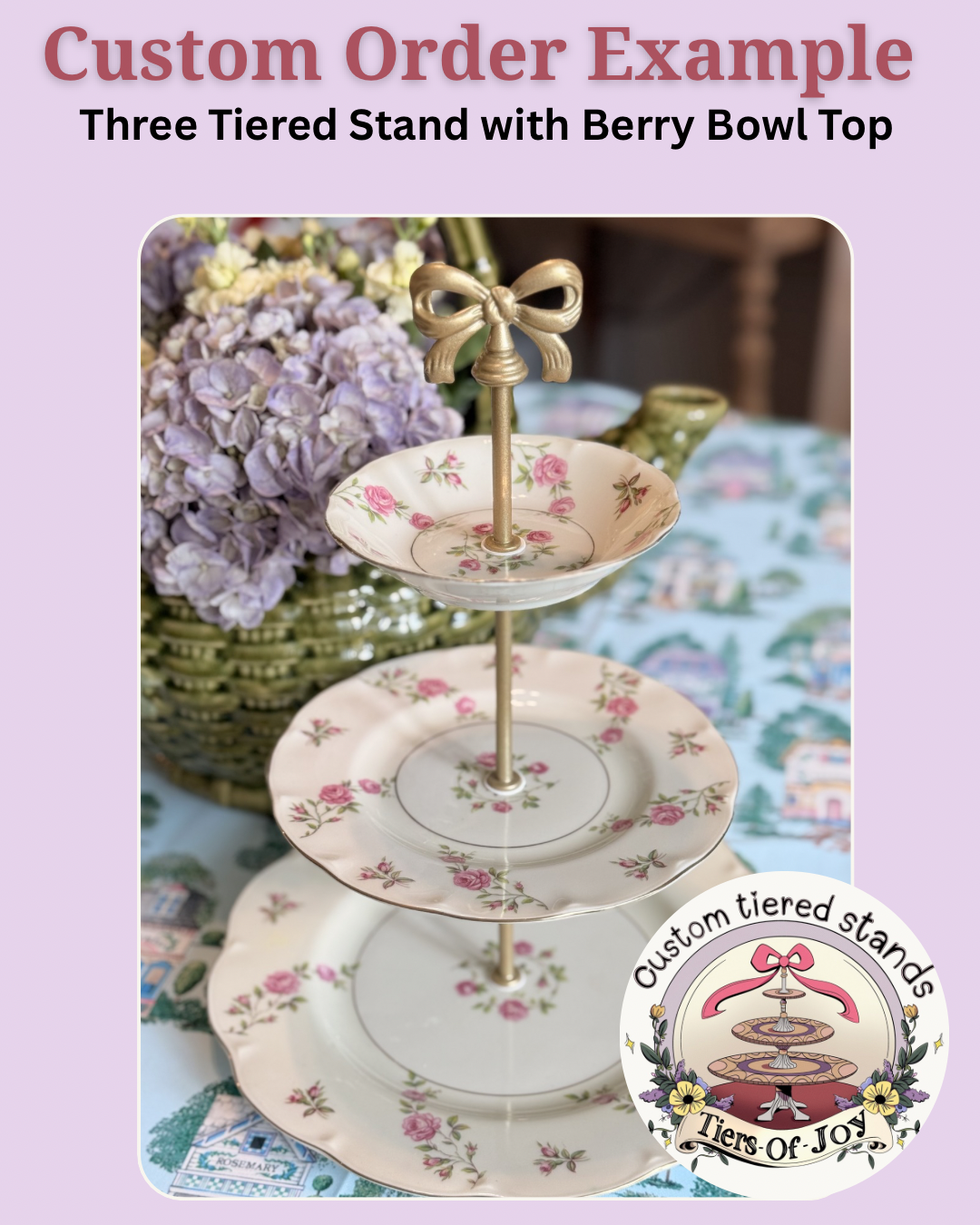Custom Tiered Stand Made From Your China- Please read description