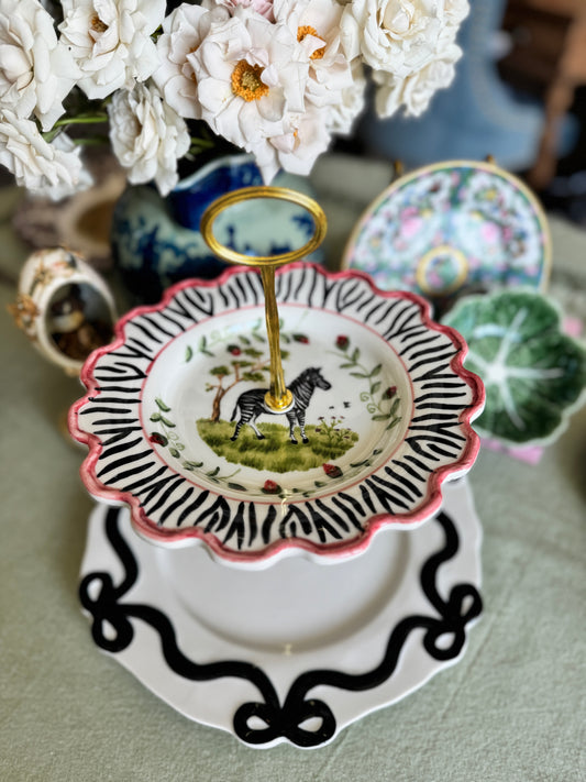 CE Corey Zebra and Anthropologie Benedita Bows Two tiered Stand