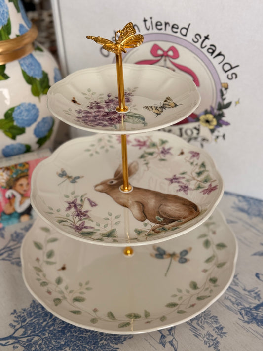 Lenox Butterfly Meadow Three Tiered Stand (Dragonfly Set)