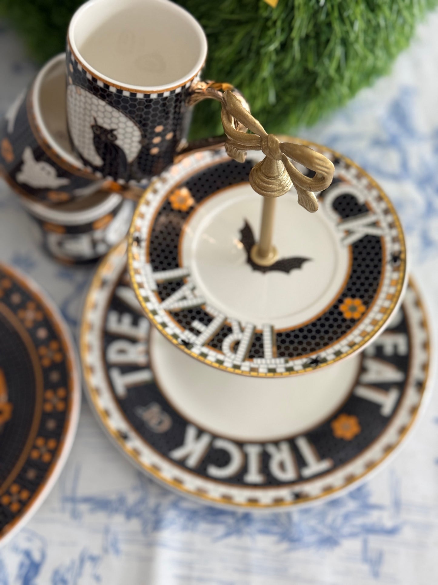 Bistro Tile - Halloween Edition Two Tiered Stand