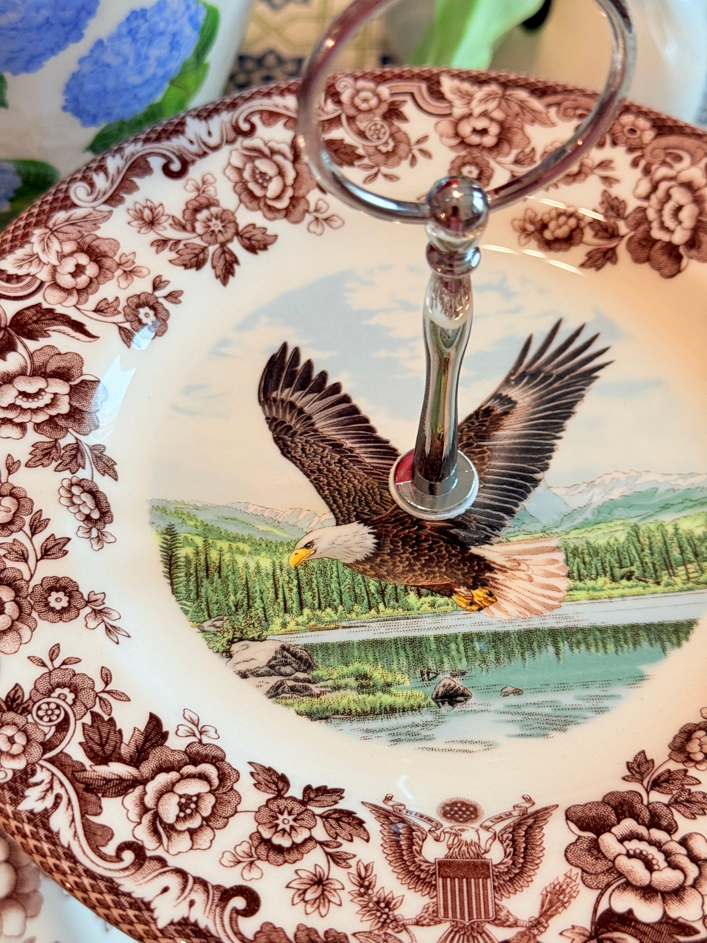 Spode Woodland Eagle Two-Tiered Stand | Limited Edition USA 250th Anniversary 1776–2026