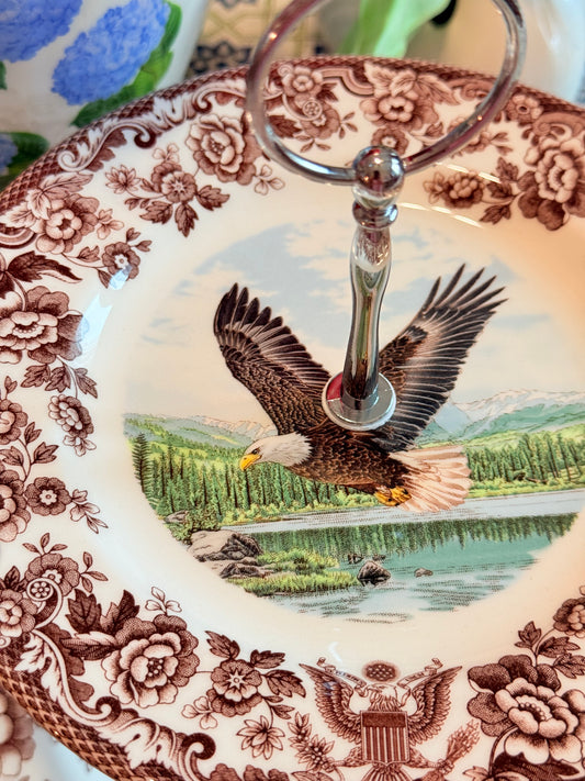 Spode Woodland Eagle Two-Tiered Stand | Limited Edition USA 250th Anniversary 1776–2026