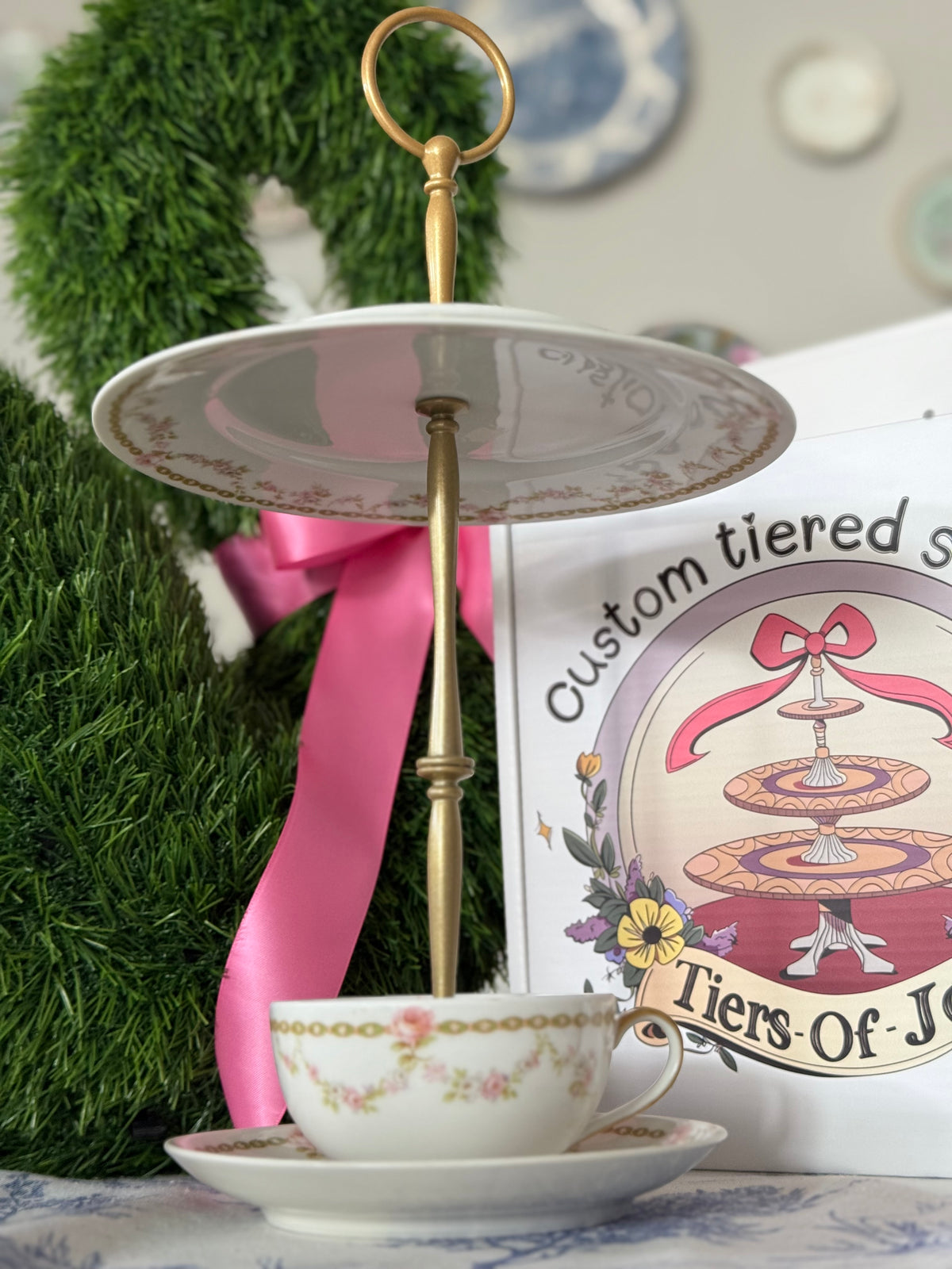 Custom Heirloom Tiered Stand Made From Your Own China (🎄 Christmas Delivery Deadline: October 31st)