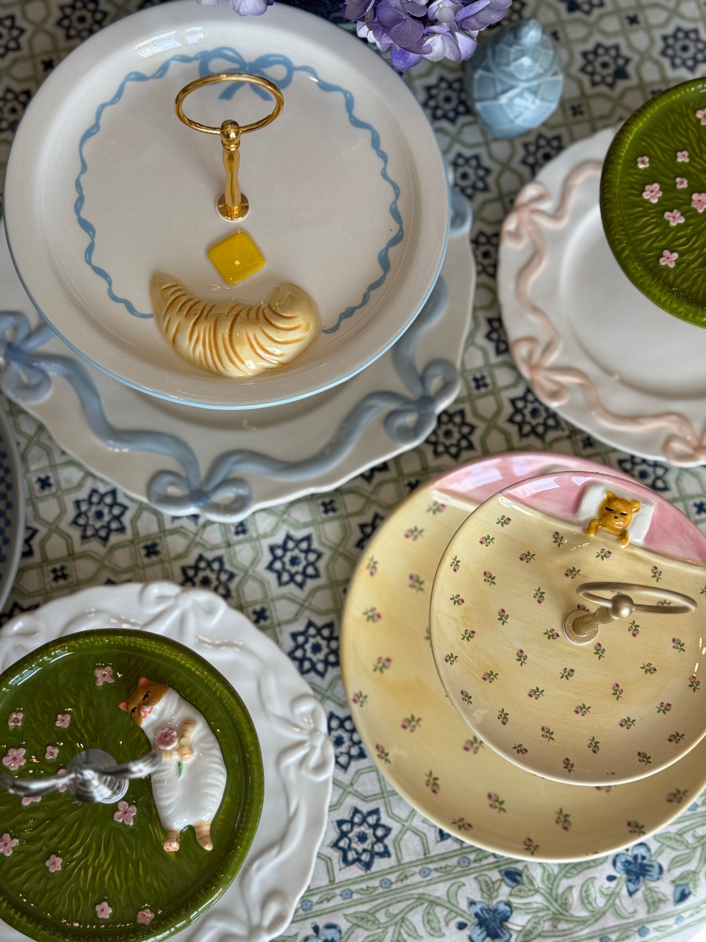 Sleepy Bear Two Tiered Stand - Food Safe