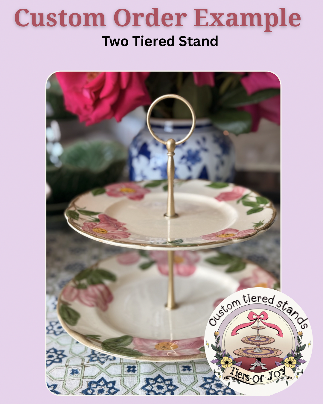 Custom Tiered Stand Made From Your China- Please read description