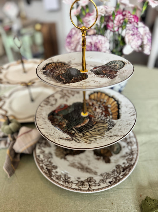 Williams Sonoma Plymouth Turkey Three Tiered Stand