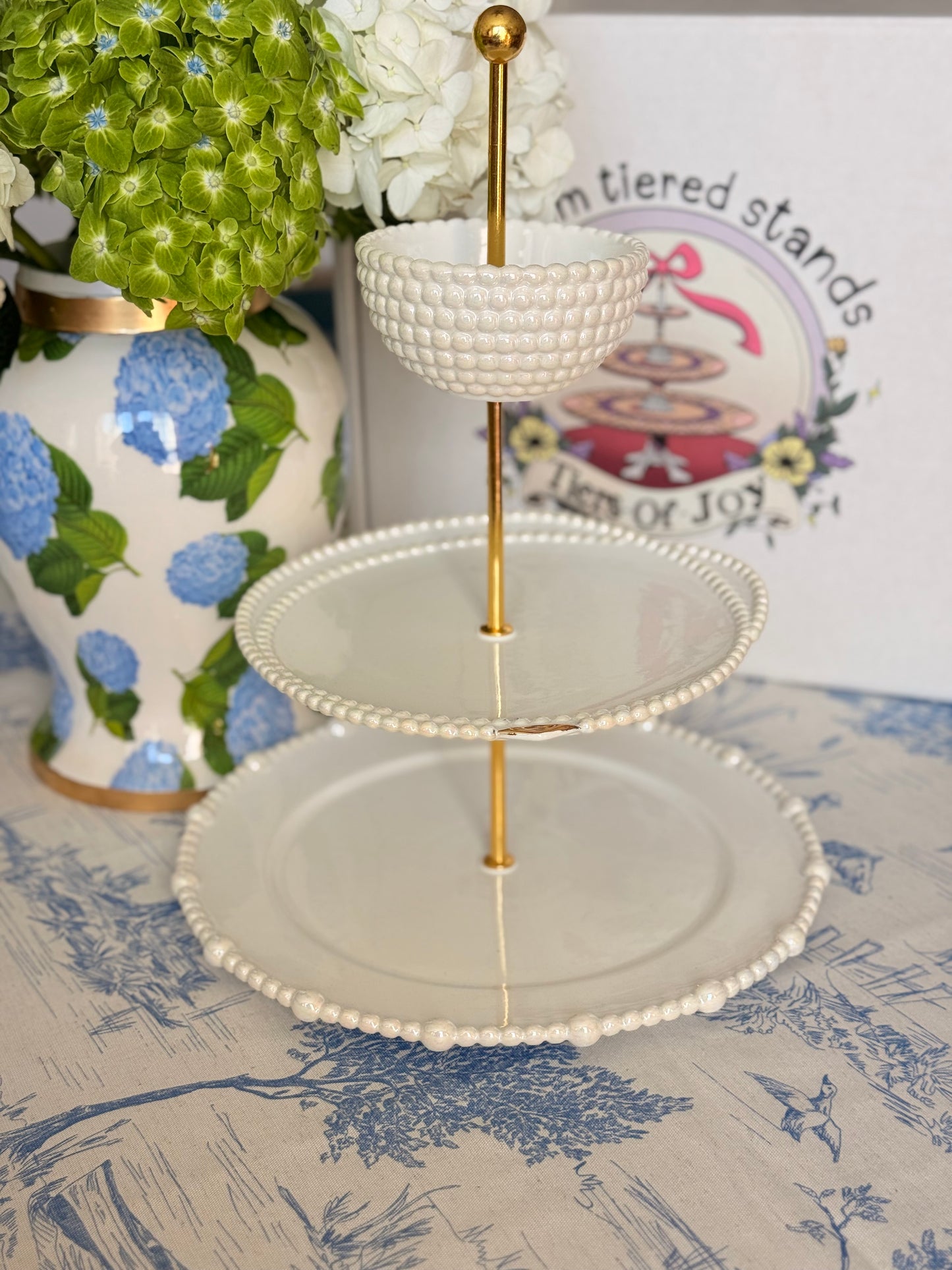 Anthropologie Pearl Three Tiered Stand