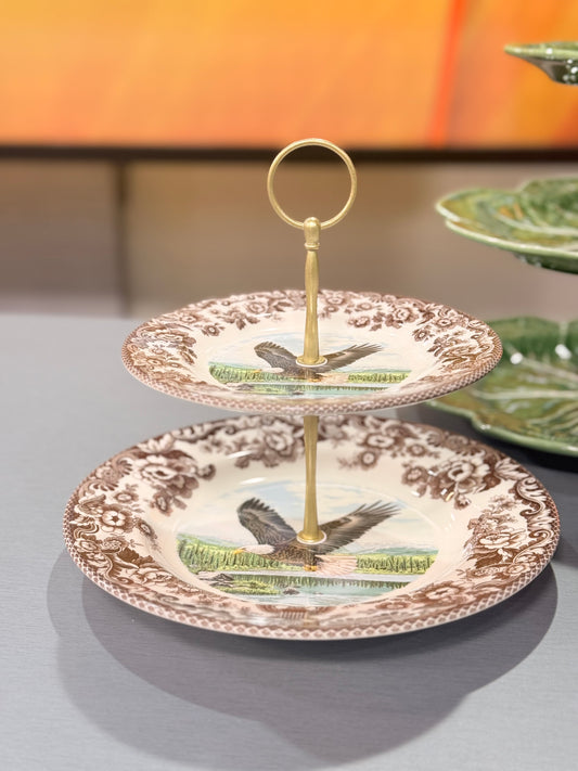 Spode Woodland Eagle Two-Tiered Stand | Limited Edition USA 250th Anniversary 1776–2026