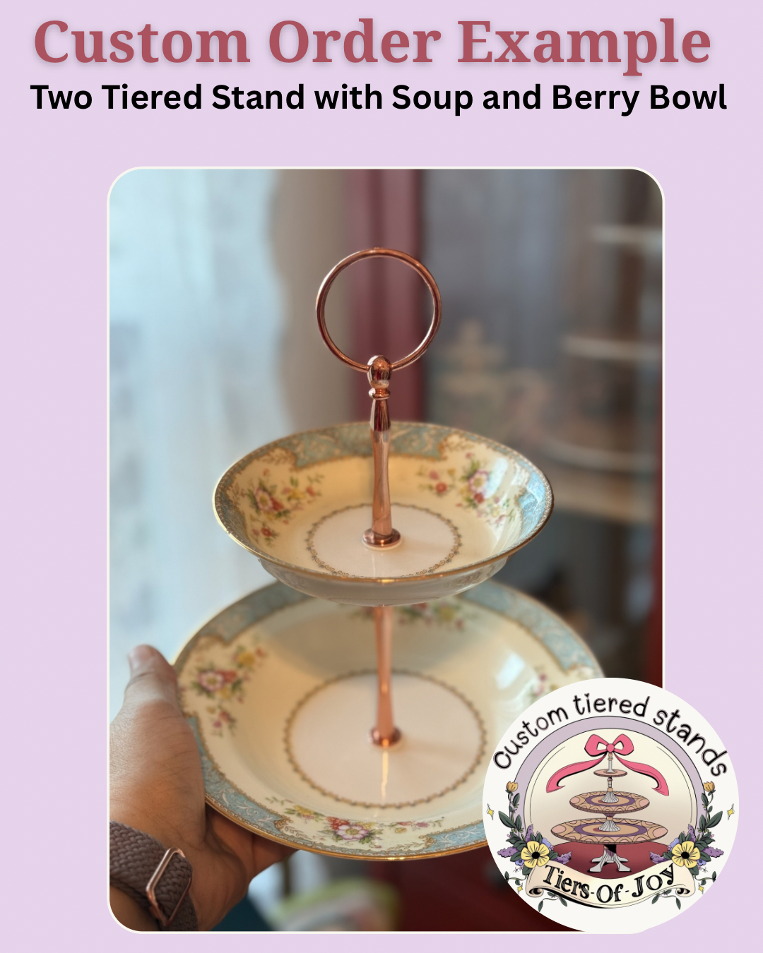 Custom Tiered Stand Made From Your China- Please read description