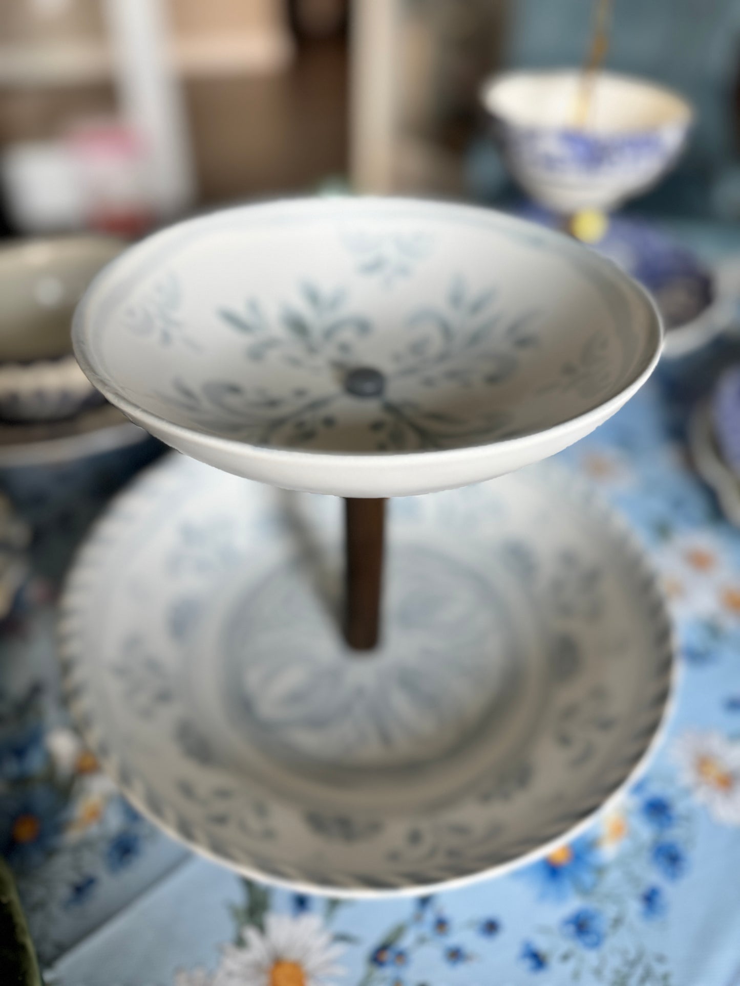 Chambray Tile Fruit Bowl Stand