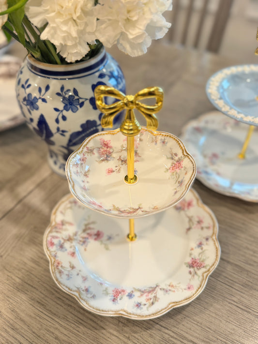 Haviland Limoges Two Tiered Stand- Tea Party perfection!