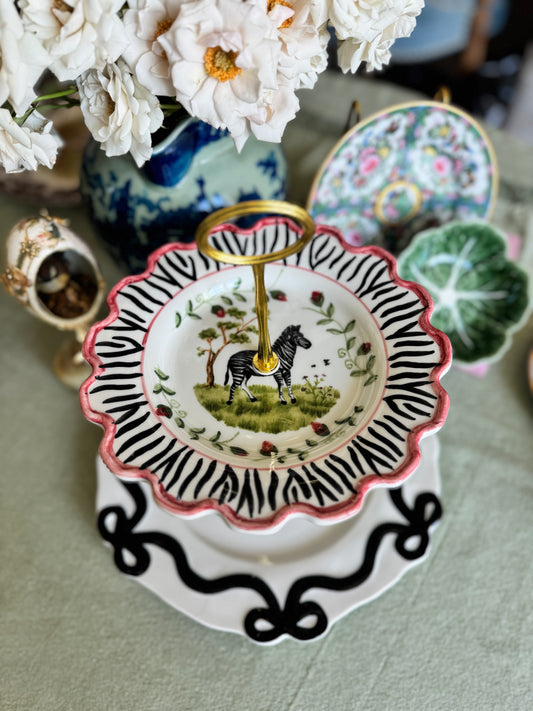 CE Corey Zebra and Anthropologie Benedita Bows Two tiered Stand
