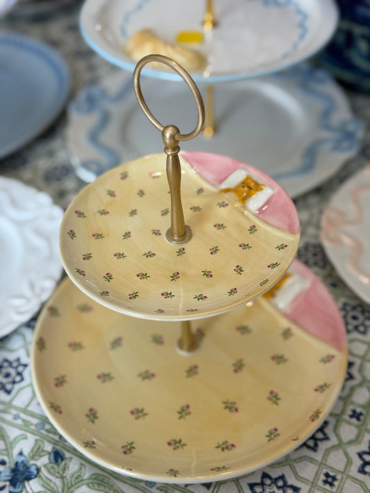 Sleepy Bear Two Tiered Stand - Food Safe