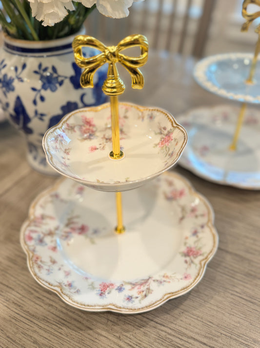 Haviland Limoges Two Tiered Stand- Tea Party perfection!