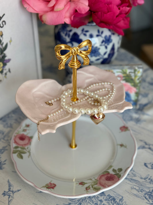 LoveShackFancy Bow Two Tiered Stand