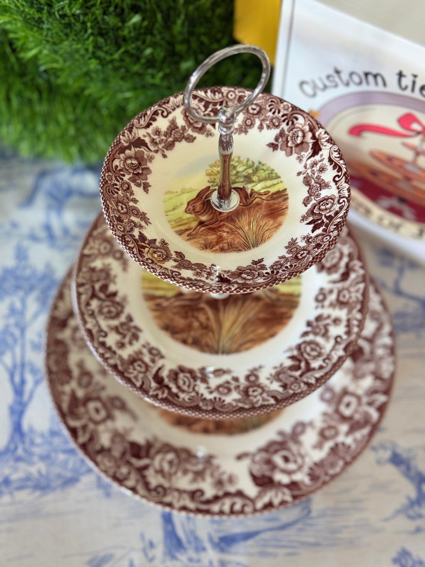 Spode Woodland Rabbit Three Tiered Stand
