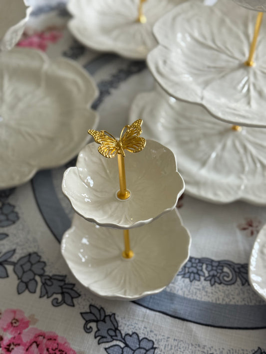 Bordallo Pinheiro Beige Cabbage Petite Bowl Stand