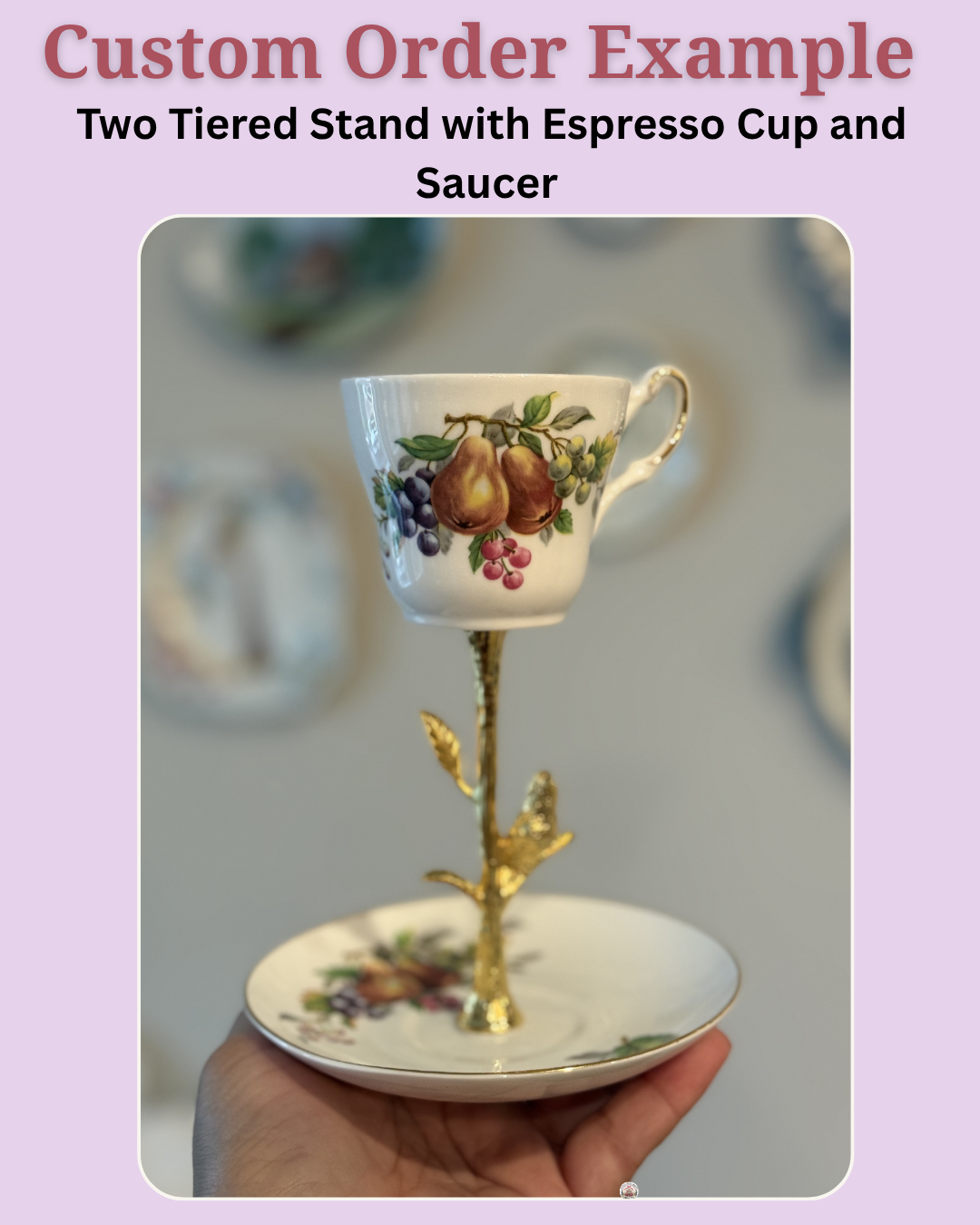 Custom Heirloom Tiered Stand Made From Your Own China (🎄 Christmas Delivery Deadline: October 31st)