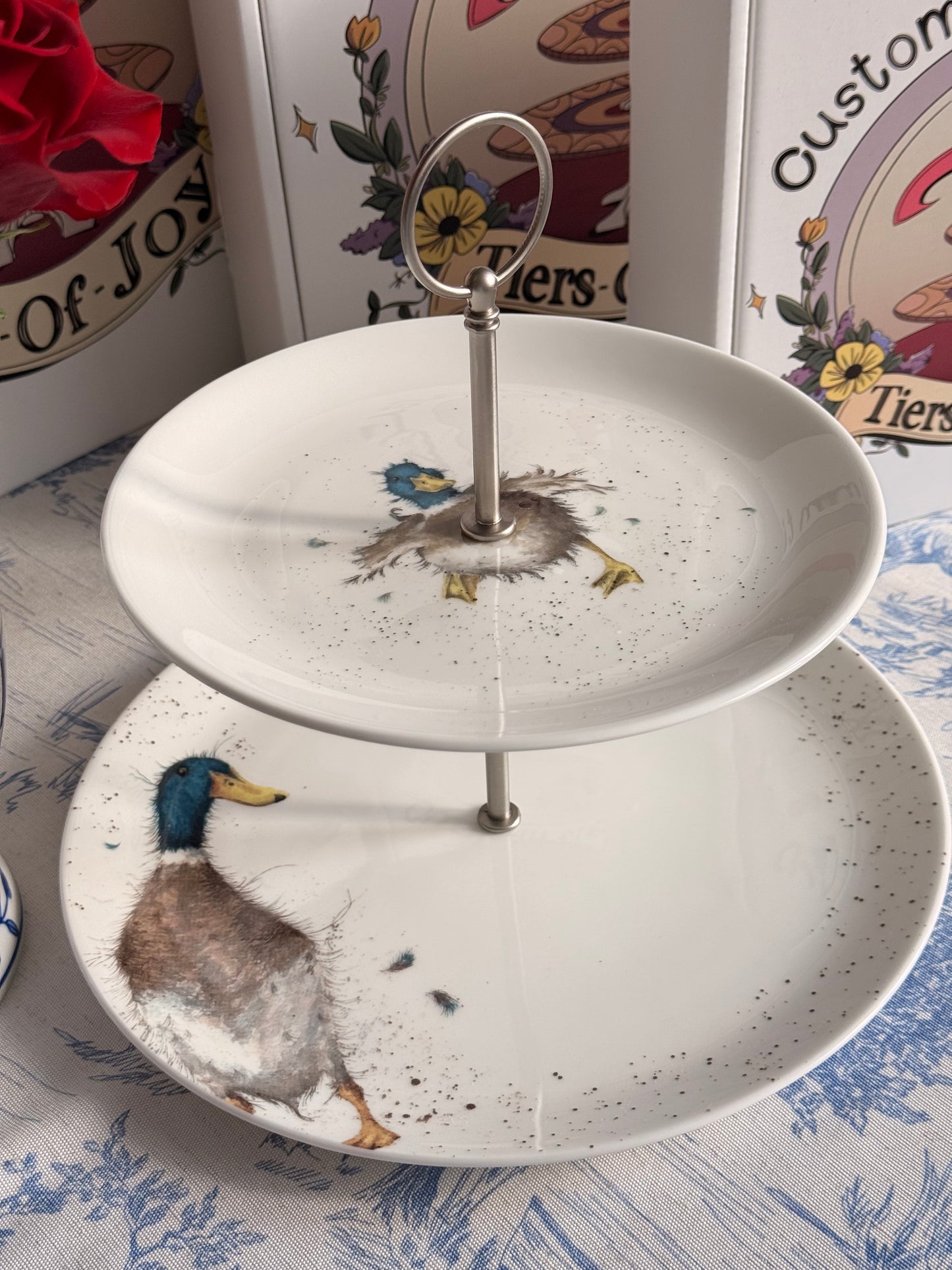 Royal Worcester Wrendale Designs - Duck Two Tiered Stand