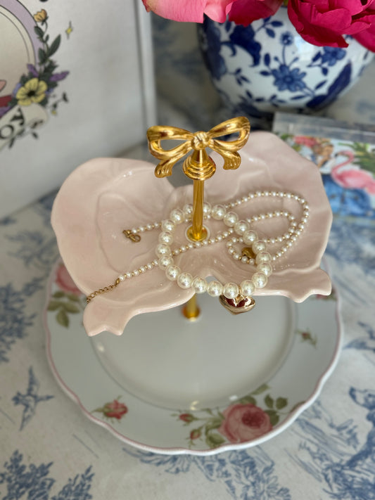 LoveShackFancy Bow Two Tiered Stand
