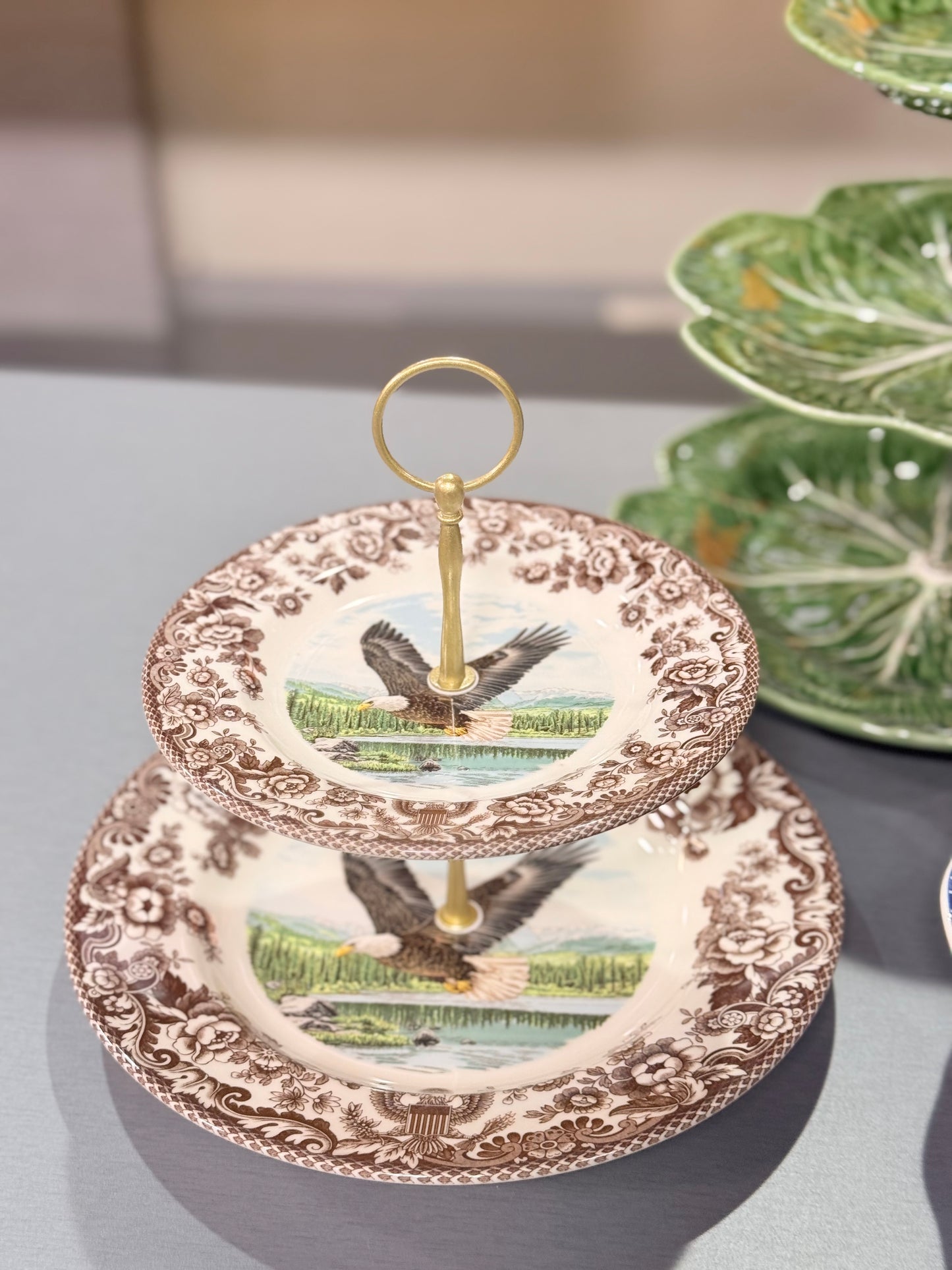 Spode Woodland Eagle Two-Tiered Stand | Limited Edition USA 250th Anniversary 1776–2026