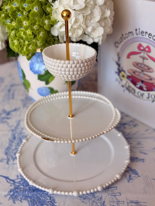 Anthropologie Pearl Three Tiered Stand