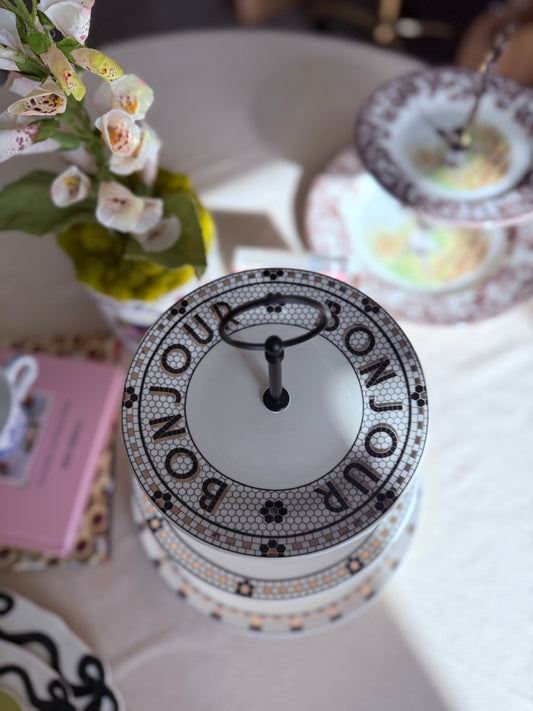 Anthropologie Bistro Tile Three Tiered Stand