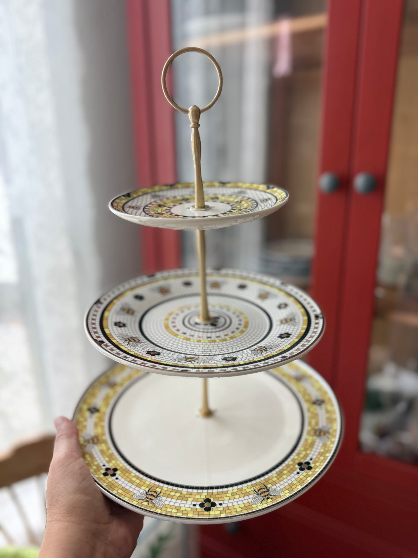 Anthropologie Bistro Tile- Bees 🐝 Three Tiered Stand